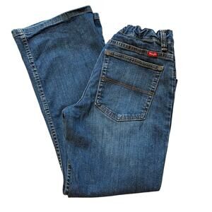 WRANGLER Blue Denim Youth Jeans Husky 16 Adjustable Waist